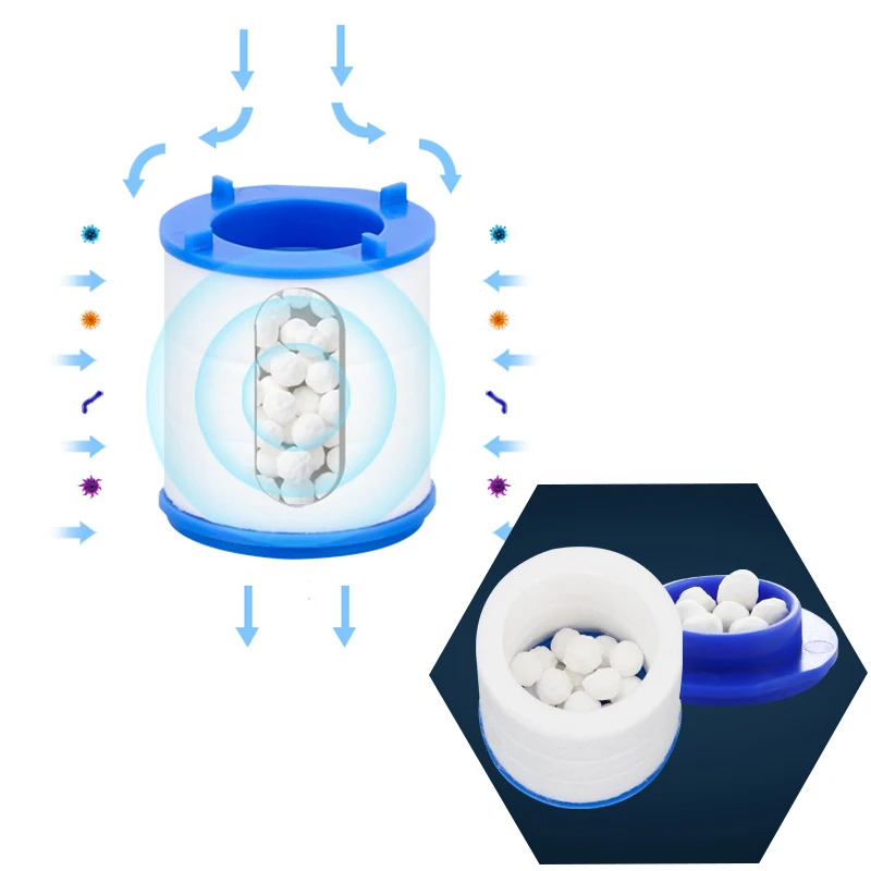 6PCS Faucet Purifier Sprayer Head Shower Faucet Splash Filters Universal Tap Adapter for Hard Water Bath Filtration Purifier faucet water filter
