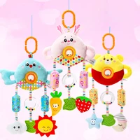 Sensory Stroller Hanging Rattles for Baby Soft Newborn Plush Animals Bed Bell Dolls Babies Development Handle Toys Toddlers Gift 1