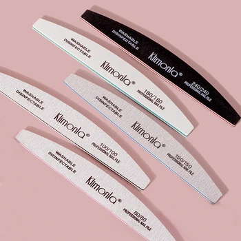 Limes à ongles professionnelles 100 180 EVA, papier de verre épais pour Salon de manucure, ensemble d'outils, 5/10 pièces