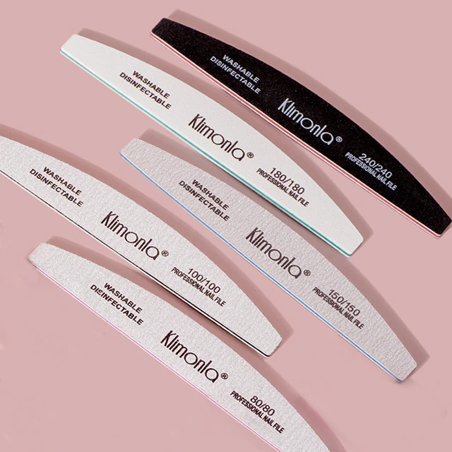 Limes à ongles professionnelles 100 180 EVA, papier de verre épais pour Salon de manucure, ensemble d'outils, 5/10 pièces