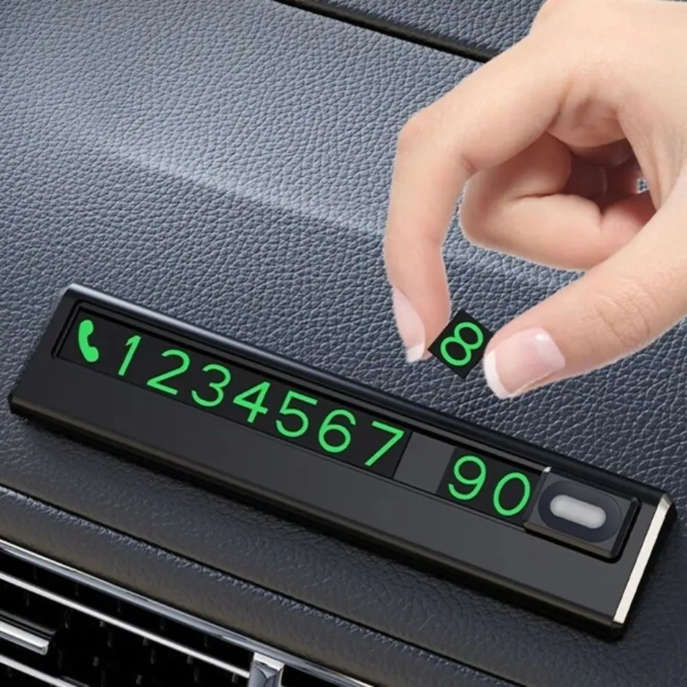 Premium Temporary Parking Phone Number Plate - High-Quality Interior Car Accessory