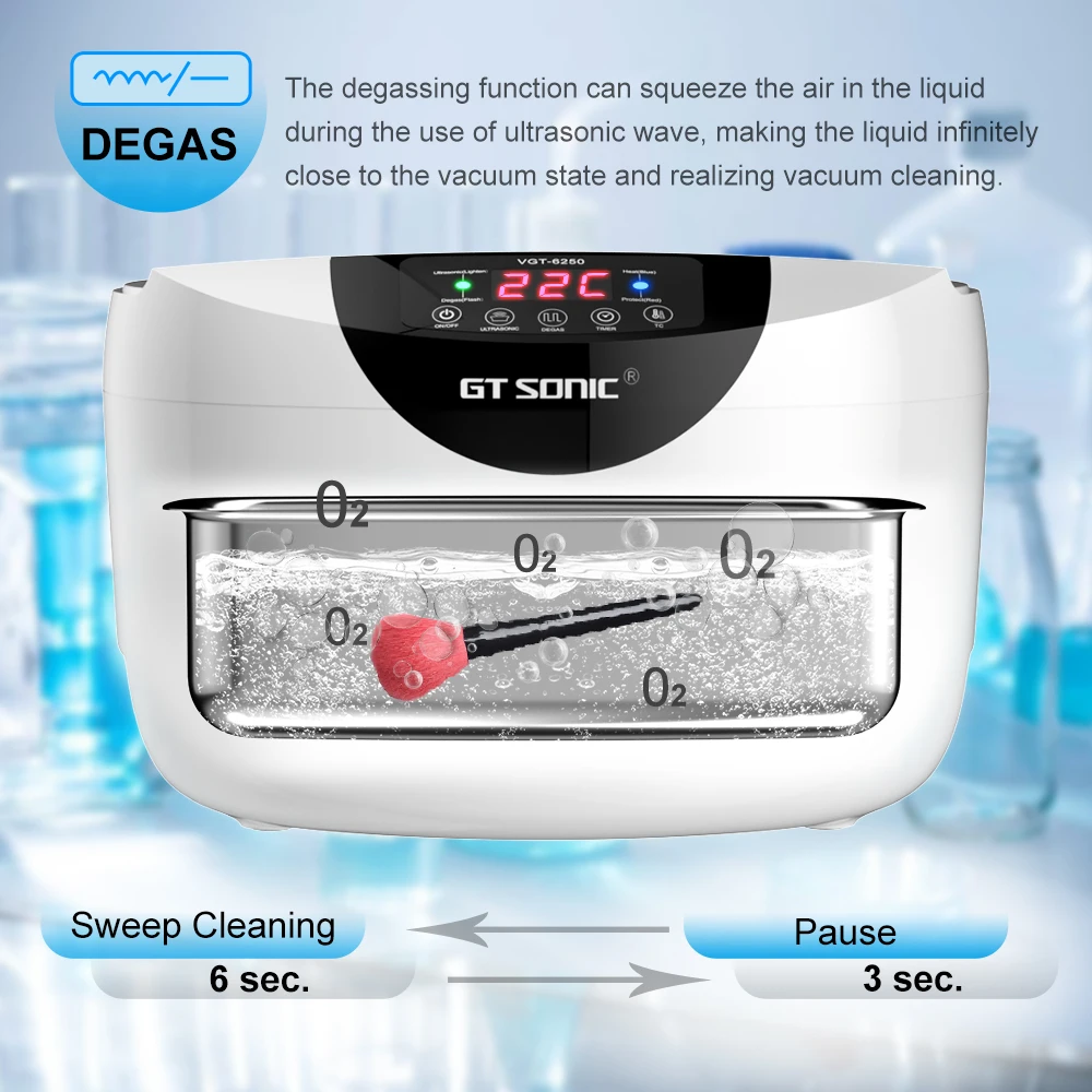 Pulitrice A Ultrasuoni Digitale 2500ml, Serbatoio In Acciaio Inox SUS304, Per Gioielli, Occhiali, Protesi, Frutta E Stoviglie