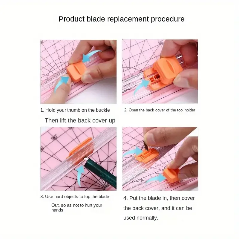 Portable A4 Paper Cutter Blade for Manuals One Way Sliding Easy Cutting paper cutter
