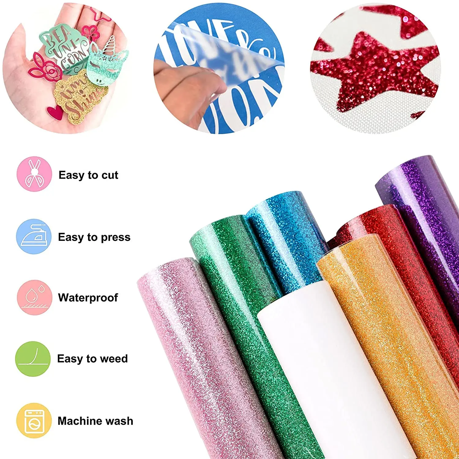 Cricut Heat Transfer Vinyl Film  Glitter Heat Transfer Vinyl - 30cmx20cm  Heat - Aliexpress