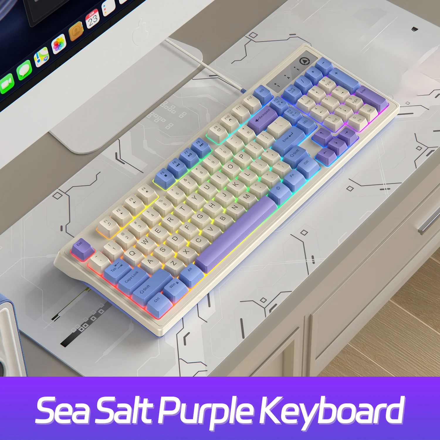 Keyboard Gaming Wired Laptop Desktops PC Computer Office Accessories Low Profile Gamer Keyboards Set_voghion.com