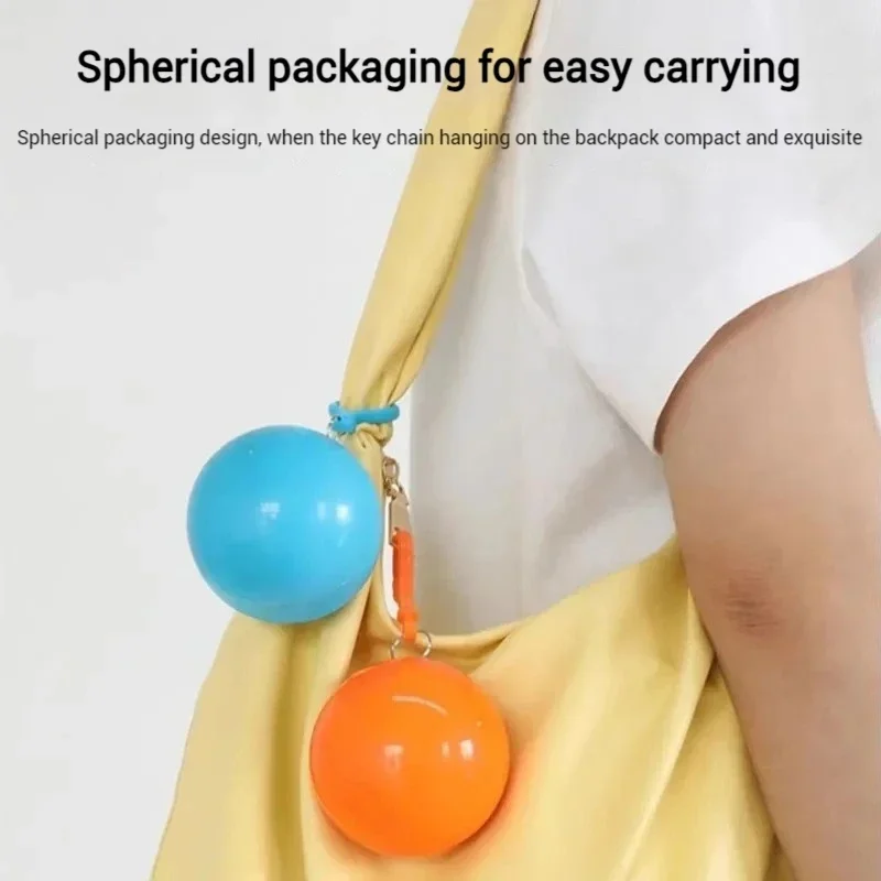 1/5 Random Disposable Raincoat Portable Waterproof Compression Ball Pocket Raincoat Outdoor Travel Hangable Poncho Camping Gear