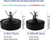 1-pack Extractor Blade Assembly 7 Fins Ninja Blender Replacement Parts Compatible with Ninja Blenders Auto iQ BL480 BL482 BL642 2