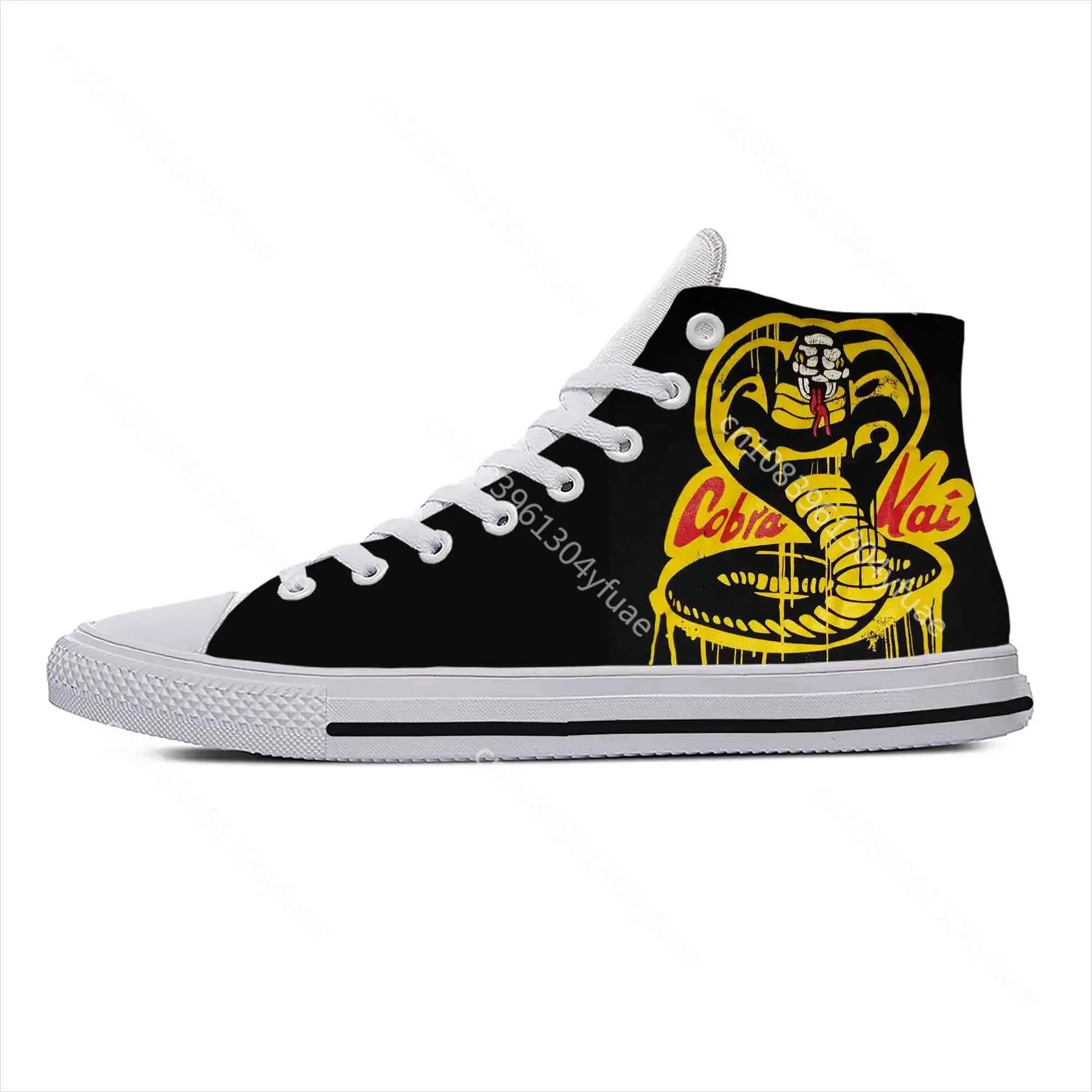 Kai Karate Anime Cartoon Fang Fashion Cobra Eagle Casual Cloth Shoes High Top Comfortable Breathable 3D Print Men Women Sneakers 3