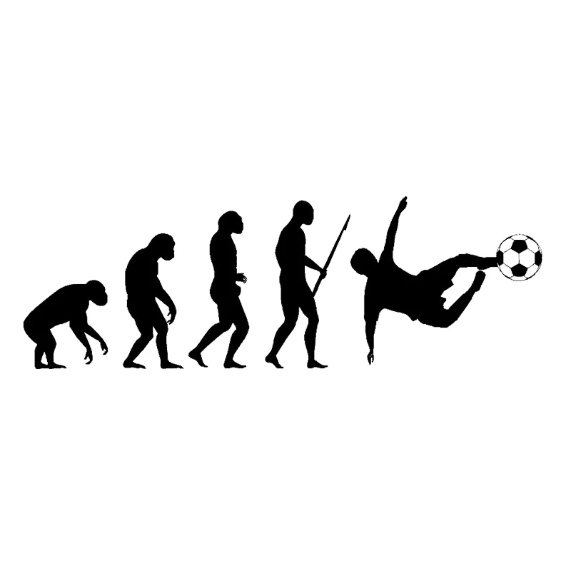 

Черно-белая наклейка на машину EVOLUTION OF MAN FOOTBALL DARWIN Съемная Водонепроницаемая Наклейка на окно Корпус стакан для ноутбука бутылка для воды D343