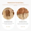 Rattan Mushroom Basket Woven Storage Bins Portable Desktop Adornment Trash Can Shape Photo Prop Containers Home ganization 3