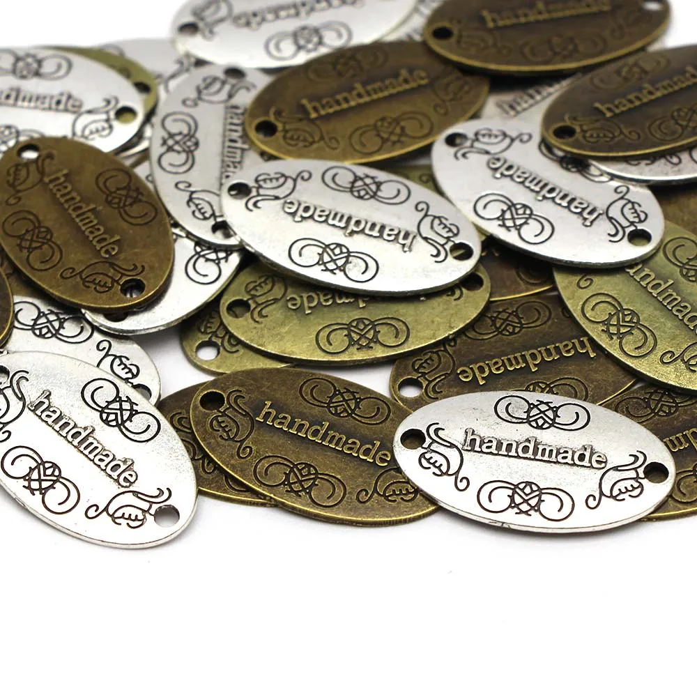 10pcs Handmade Metal Labels For Clothes Shoes Bags Tags Handcrafts Accessories - Foto 7
