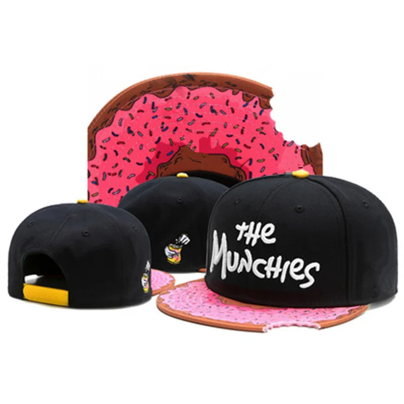 Men's Notched Doughnut Flat Top Baseball Hat Women's Hip Hop Embroidered Flat Brim