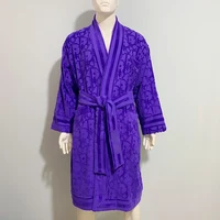 Dressing gown women's autumn and winter long coral fleece thick couple bathrobe men's pajamas winter loungewear 5