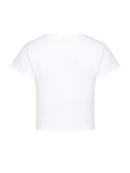 Women T-shirt Crew Neck Short Sleeve Flower Print Fit Summer Tops for Casual Daily 2