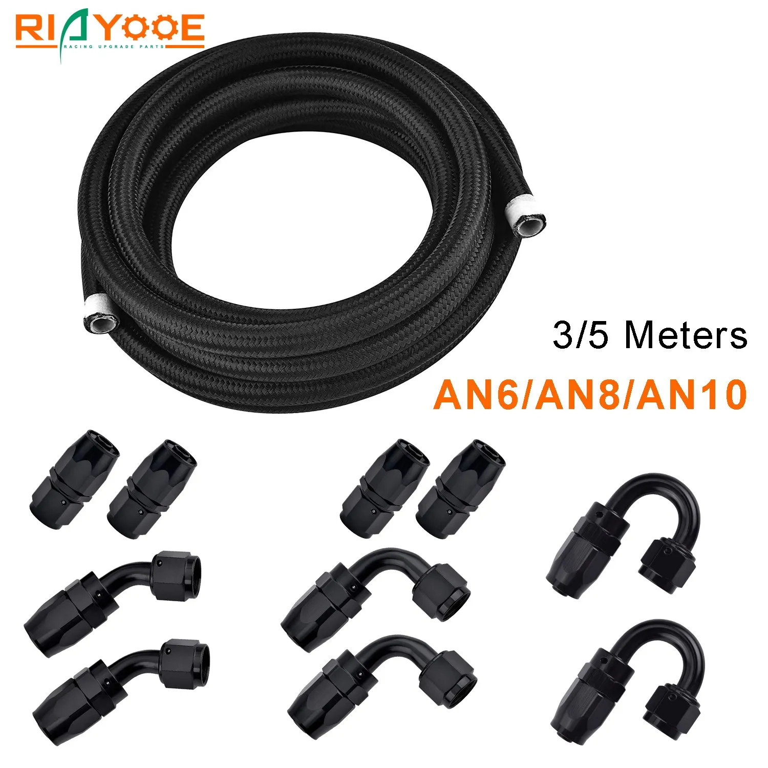 An6 An8 An10 Fuel Hoses Stainless Braided Nylon Cpe Oil Line Hose