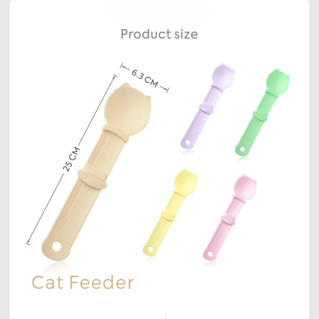 Cat Feeder Cat Strip Squeeze Spoon Pet Liquid Snack Spoon Liquid Feeding Food Squeezer Without Residue Cat Feeder Pet Supplies 5