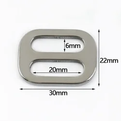 Set of Stainless Steel Adjustable Buckles - 10Pcs (SS - 20mm)