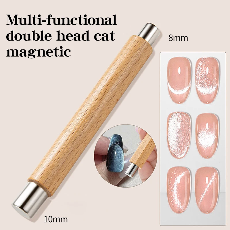 Long Double-Ended Strong Stick Pen For Nails Cat Magnetic Gel Nail Polish Nail Art Tools Manicure Accessories
