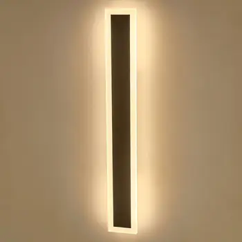 LED Wall Light Long Strip Entryway Wall Sconce Lamp Waterproof Modern Outdoor Exterior Light 6