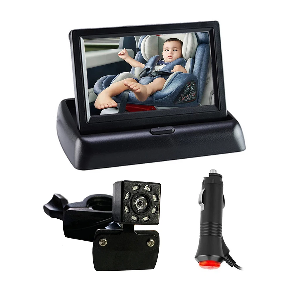 Newest Infant Rear Display View Camera 360 Adjustable Baby Car Mirror Facing Infant Infrared Night Vision Monitor Display Gift