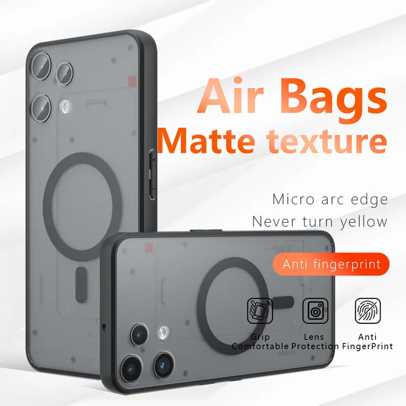 Enhanced Magnetic Case with Anti-Drop Airbags and Matte Finish