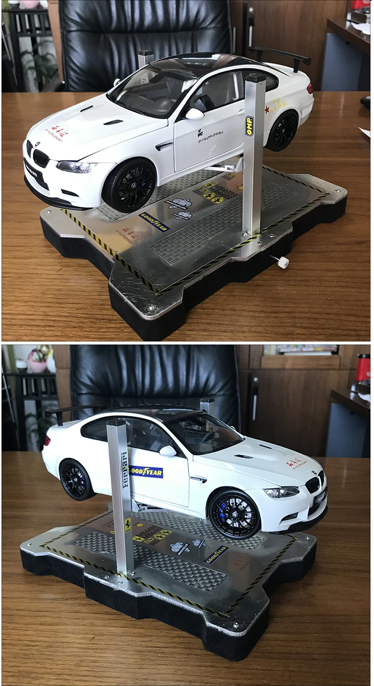1:18 Alloy Car Model Maintenance Table Diy Display Rack Lift Garage Scene Props Diorama 5