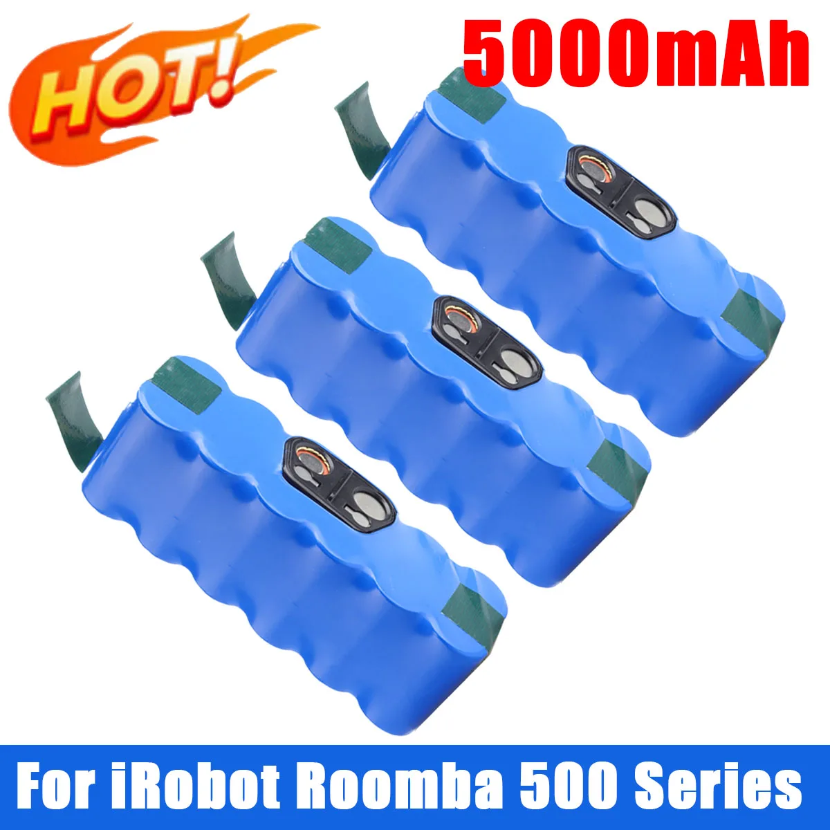 Batteria agli ioni di litio da 14,8 V, 6500 mAh, compatibile con iRobot
