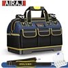 Tool bag AIRAJ Large New Multi-Function Tool Bag 1680D Oxford Cloth Electrician Multi-Pocket Waterproof Anti-Fall Storage Bag 1