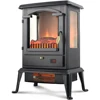 Electric Fireplace Heater with Remote, 22.4" Freestanding Portable Infrared Fireplace Heater Stove with 3-Sides Realistic Flame 1