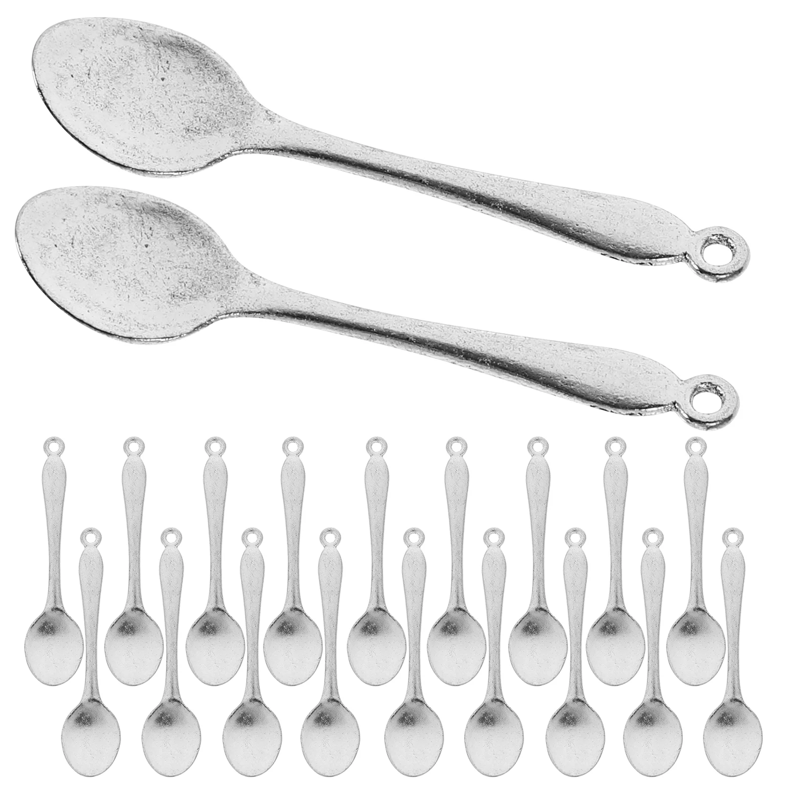 

20pcs Delicate Retro Alloy Spoon Pendants Attractive Charming Decoration Gift