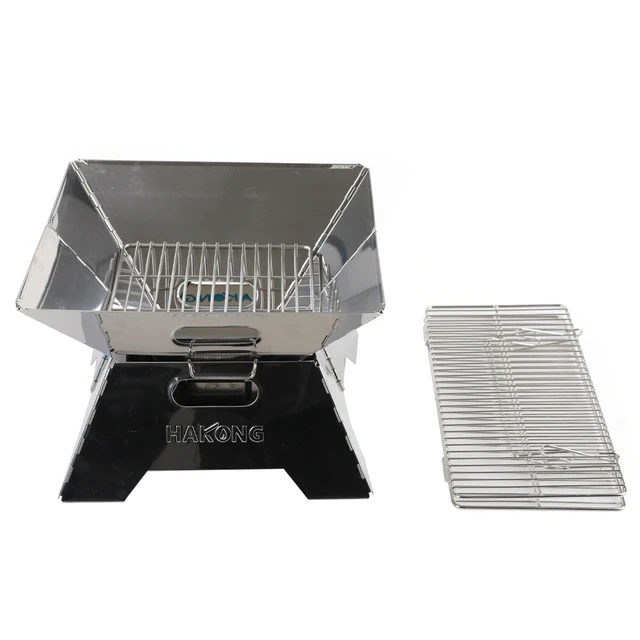 Small Portable Foldable BBQ Grills Patio Barbecue Charcoal Grill Stove  Stainless Steel Outdoor Camping Picnic - AliExpress