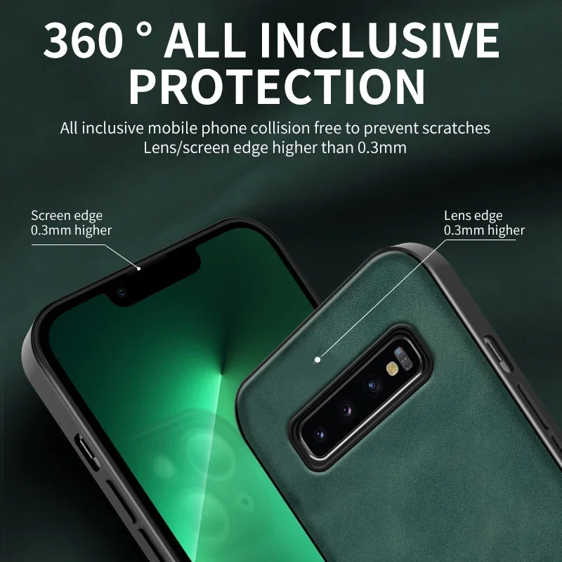 Deluxe Magnetic Leather Phone Case with Silicone Protection