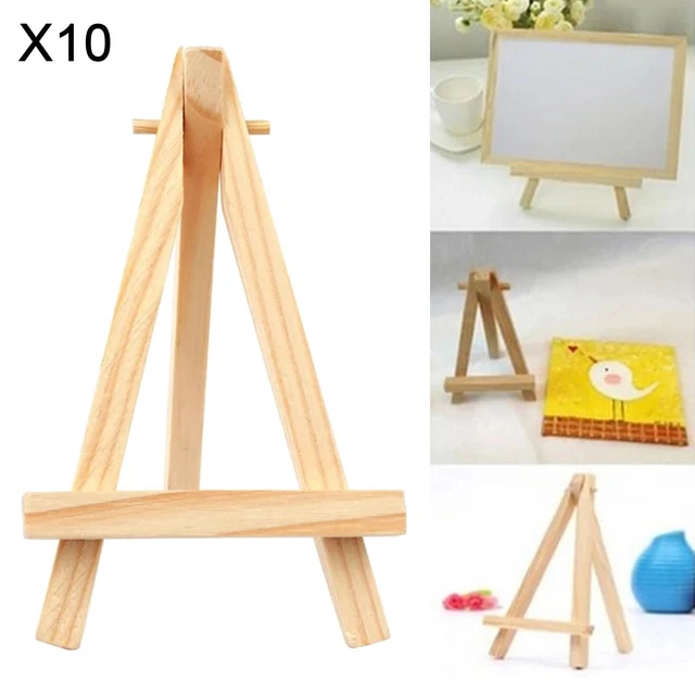 Solid Wooden Tabletop Easel for Kids Painting Drawing Canvas Stand Holder