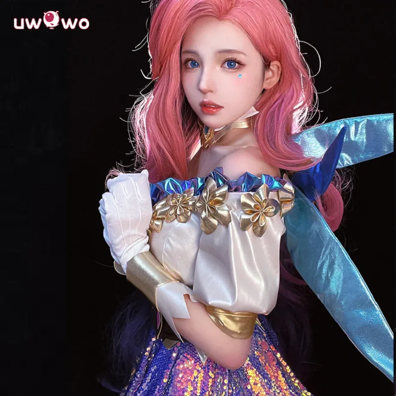 Uwowo リーフオブレジェンド　アカリ　コスプレ衣装　ウィッグ・靴追加可 Uwowo リーグ・オブ・レジェンド セラフィーン コスプレ衣装