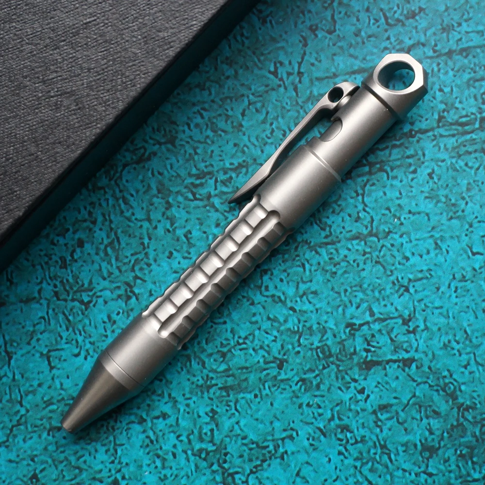 Mancope Titanium Mini Pen  Bolt Action Mini Pen Multifunction Pocket Size EDC Pen Mini Keychain Pen Writing pen