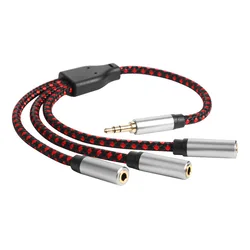 Enhanced Audio Splitter: Triple Way 3.5mm Aux Male to Female Adapter - <=0.5m (3 pole 1Male 3Female)