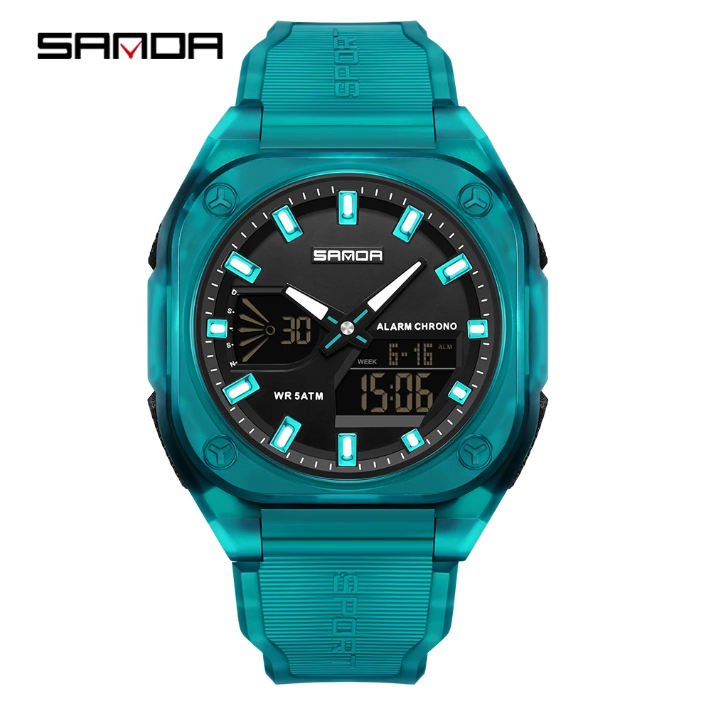 SANDA New 6268 Sports Electronic Watch Multi functional Student