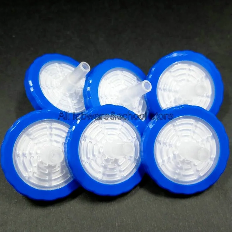 100pcs 200pcs 13/25mm, 0.22/0.45/0.8 Hydrophilic microporous filter, CA-CN Syringe millipore filtration