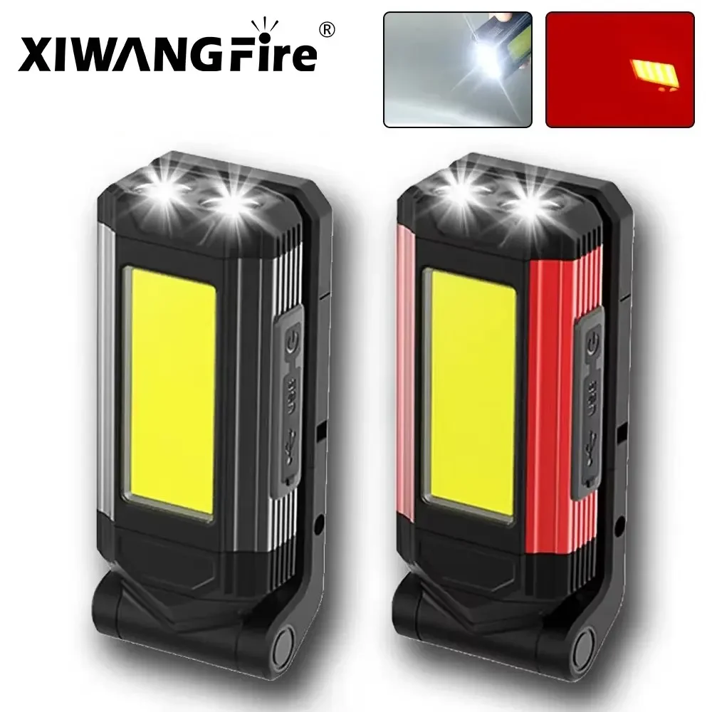 USB Rechargeable COB Work Light LED Flashlight Camping Lamp with Tail Magnet Waterproof led flashlight led lights camping lamp camping lights solar lantern