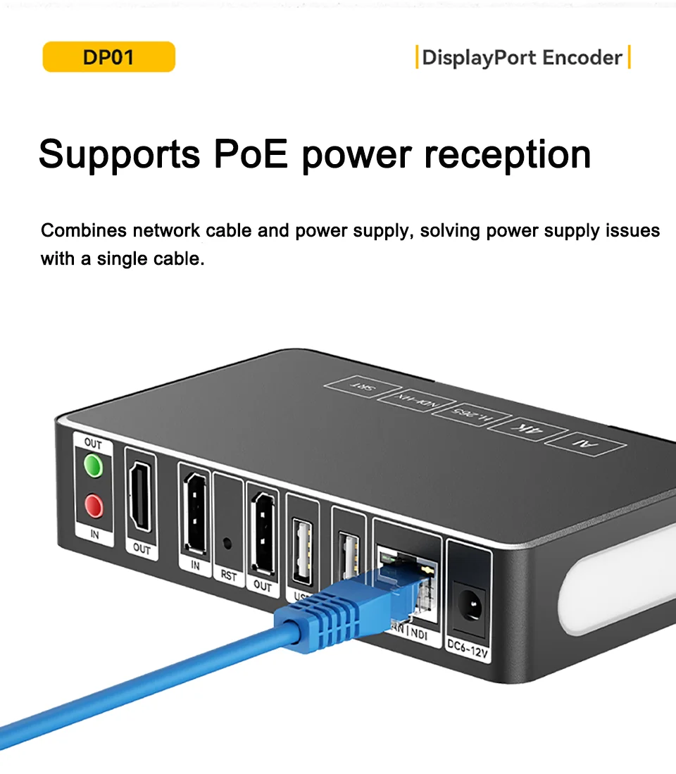 Link Pi DP01 DisplayPort Encoder NDI HD Video Decoder 4K P60 Input 1080P SRT RTM
