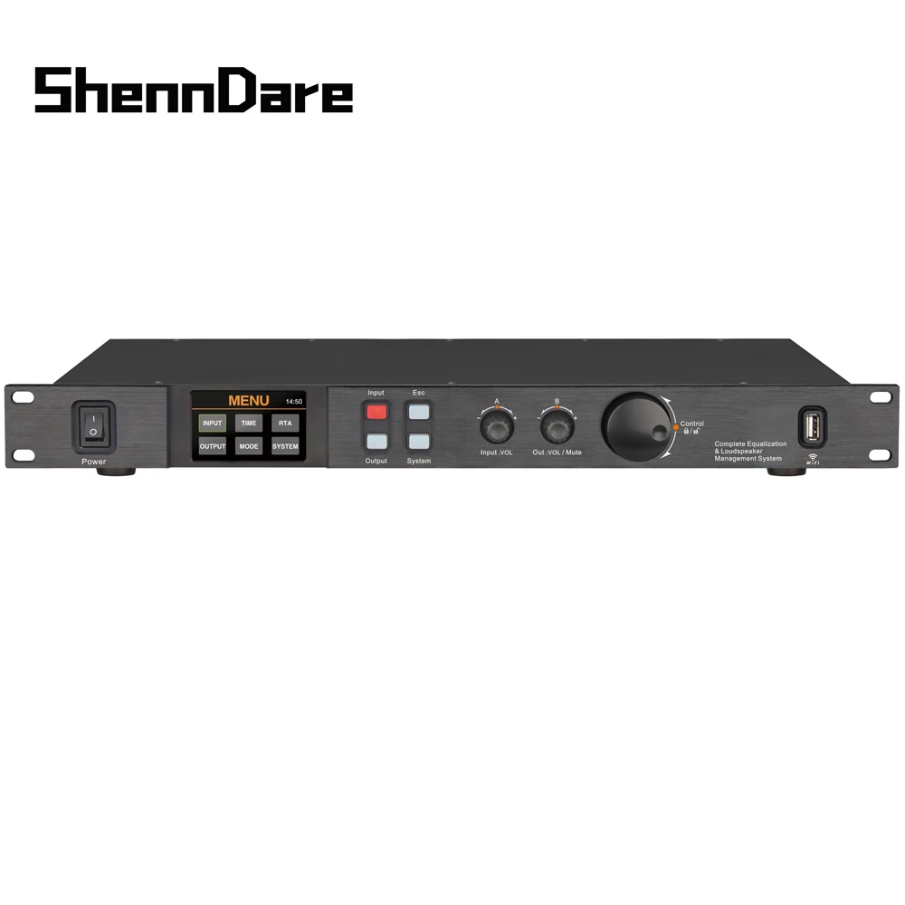 SHENNDARE A808 8 In 8 Out Professional Digital Audio Processor With 32Bit DSP 7 Band EQ Equalizer Support WIFI USB Sound Effects