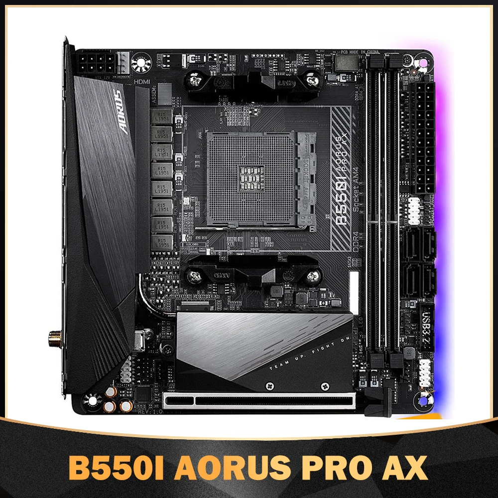 B550I Aorus Pro Ax Per Gigabyte B550 Am4 Ddr4 64Gb Pci-E 4.0 Scheda Madre Desktop Mini-Itx