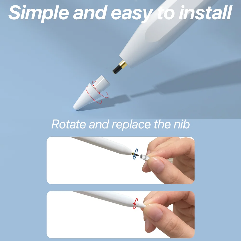 Caneta de Carregamento sem Fio para Ipad Apple Pencil Rejeição de Palma Inclinação Caneta Bluetooth Acessórios Ipad 20232023 - Imagem 3