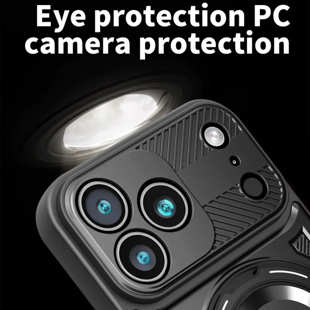 Rugged 2-in-1 360° Rotating Metal Ring Phone Case with Magnetic Anti-Drop Protection