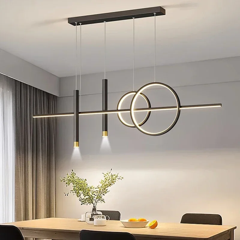 

Nordic Rings Pendant Lights Minimalist for Dining Living Room Table Salon Home Chandeliers Indoor Lighting Lusters Luminaire