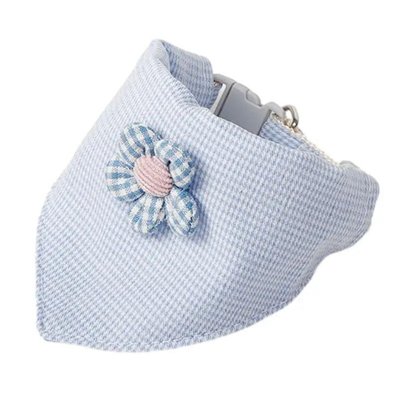 

Puppy Neckerchief Adjustable Pet Dog Cat Neck Bandana Collar Scarf Accessories for Cats & Small Dogs Black Red Blue Pink Purple