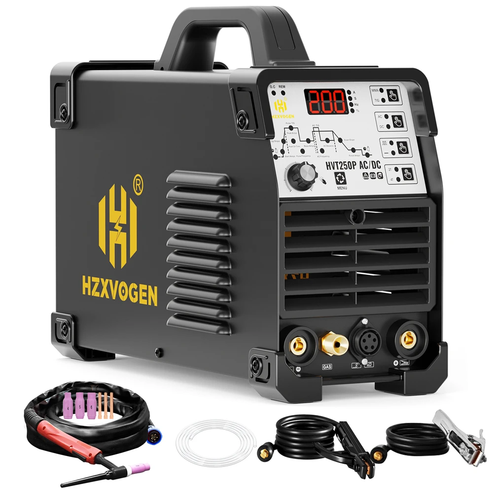 5 in 1 HF TIG AC/DC Aluminum Welding Machine MMA ARC Argon Precise Digital Pulse 2T/4T TIG Welder Stainless HVT250P welding machine