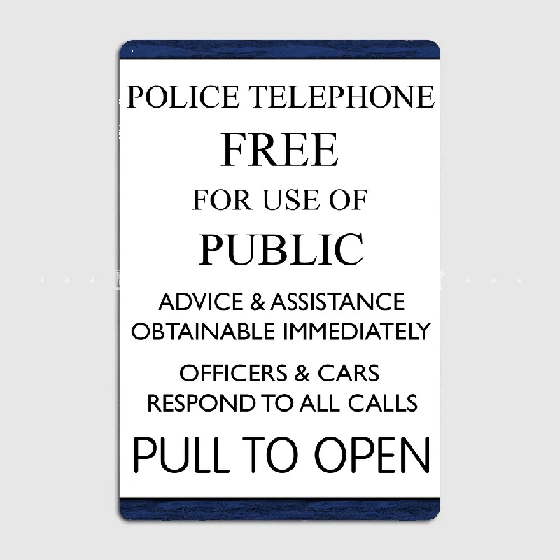 Tardis Door Plate Metal Tin Sign Truck Indoor And Outdoor Home Bar Coffee Kitchen Wall Decoration