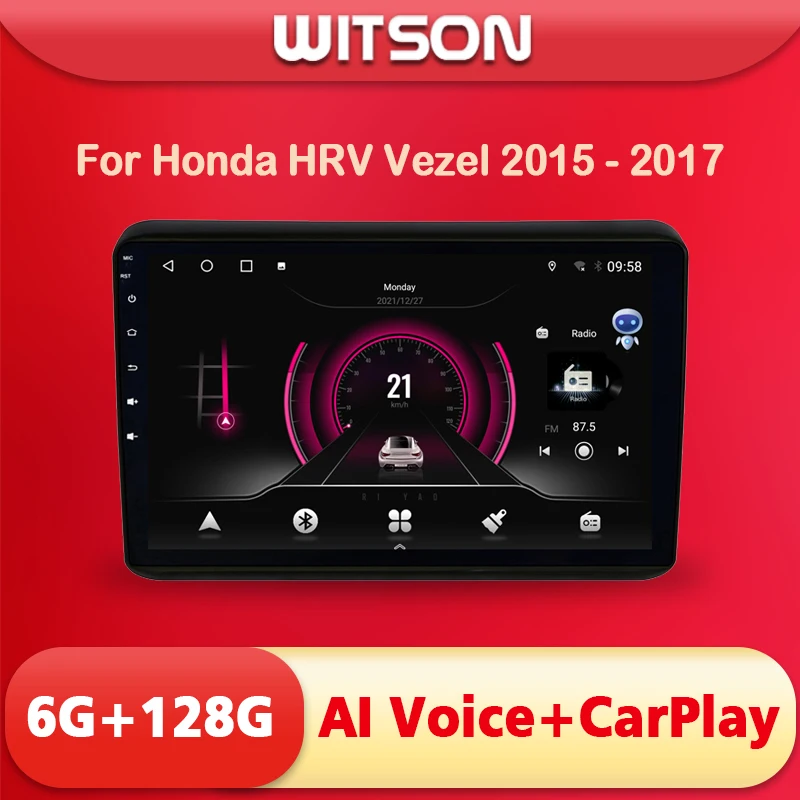 

WITSON Android 12 AI VOICE Car Radio for Honda HRV Vezel 2015 - 2018 Carplay GPS Navi Multimedia WiFi Head Unit