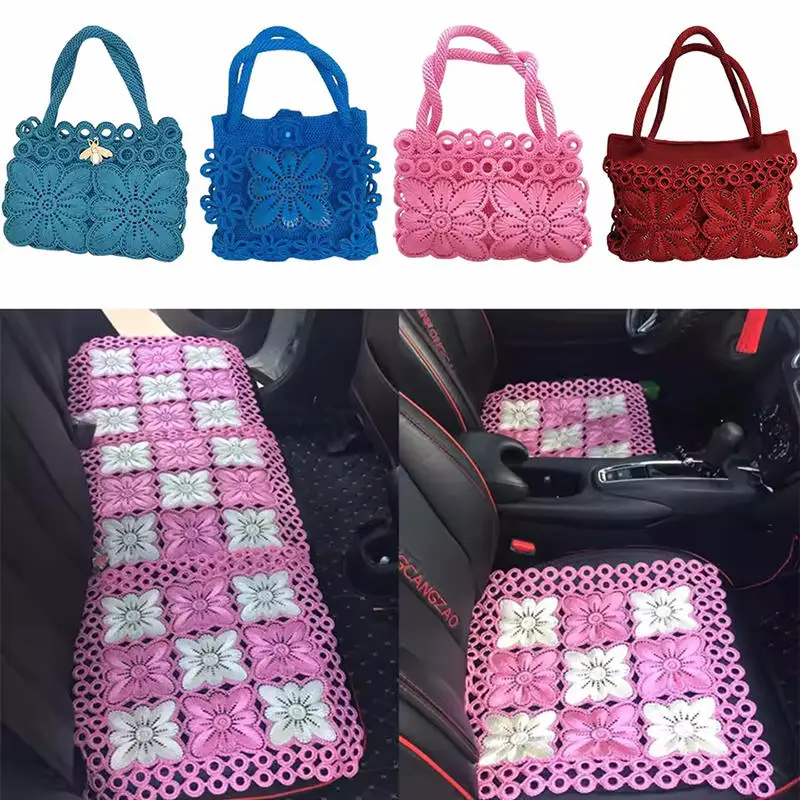 10Pcs White Plastic Butterfly Flower Crochet Embellishments, DIY Handmade Weaving Bag Accessories and Craft Supplies